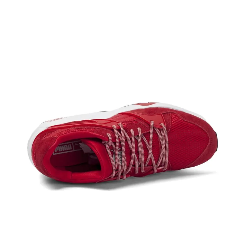 PUMA Trinomic Blaze Cushioning Anti Slip And Wear Resistant Low Top Casual Shoes Unisex Red White-3