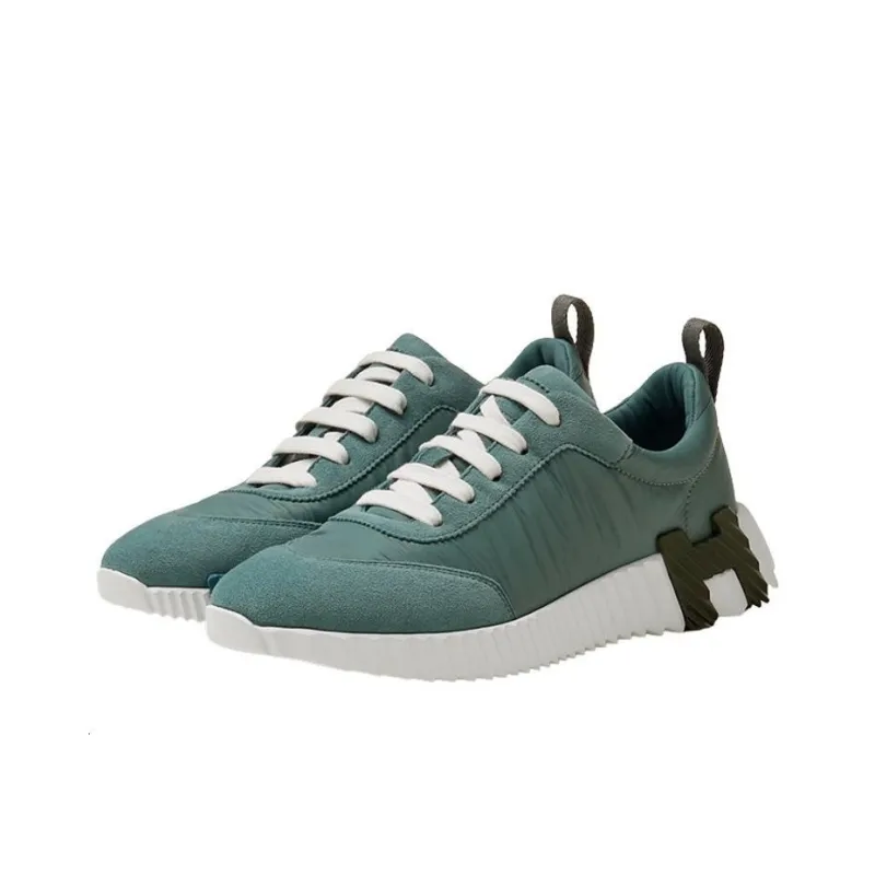 HERMES Bouncing Wear Resistant Low Top Casual Shoes Women's Green-2