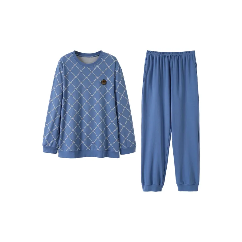 WOLFSFUL Pajama Set Men's Autumn Wave Blue-0