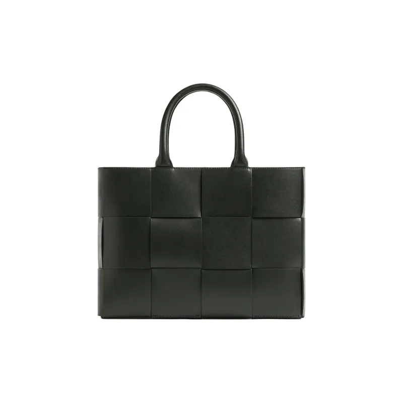 Bottega Veneta Arco Calfskin Tote Bag, Shopping Bag, Shoulder Bag, Crossbody Bag, Handbag Trumpets Men's Dark Green-0