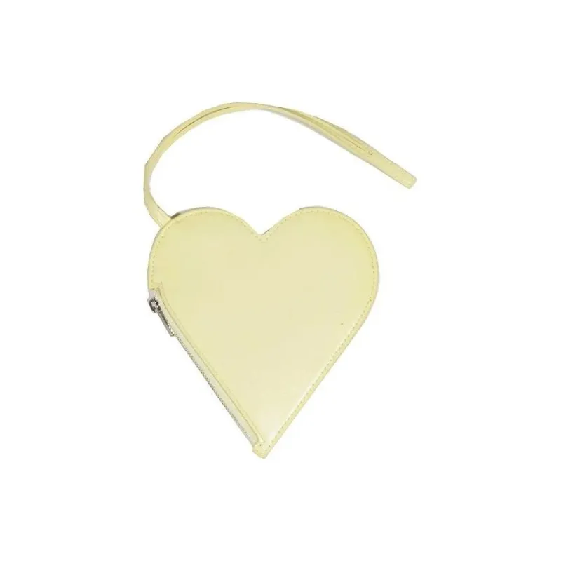 JIL SANDER Carmine Heart Shaped Zipped Pouch-1
