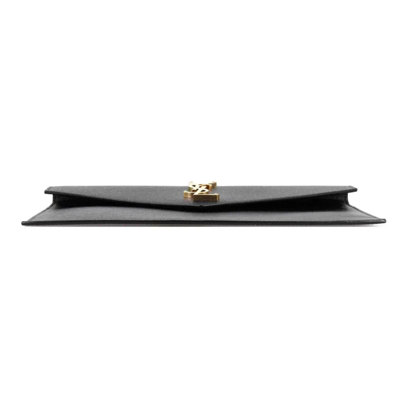 SAINT LAURENT Uptown Pouch Grain De Poudre Embossed Black-4
