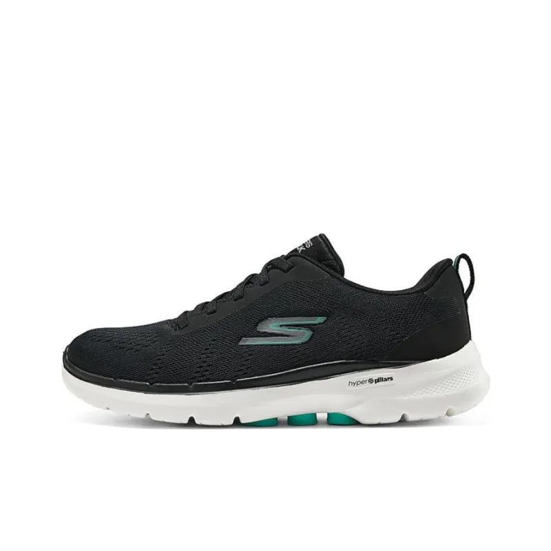 Skechers Go Walk 6 Cushioning, Slip Resistant, And Abrasion Resistant Low Top Casual Running Shoes Women's Black-0