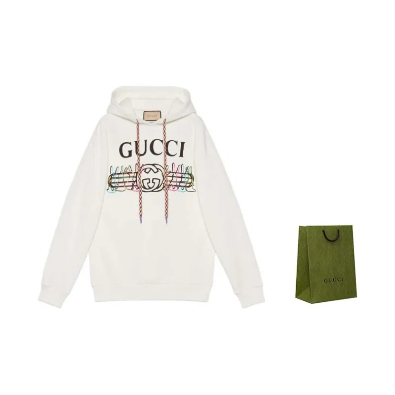 GUCCI Graffiti Logo print Hoodie-1