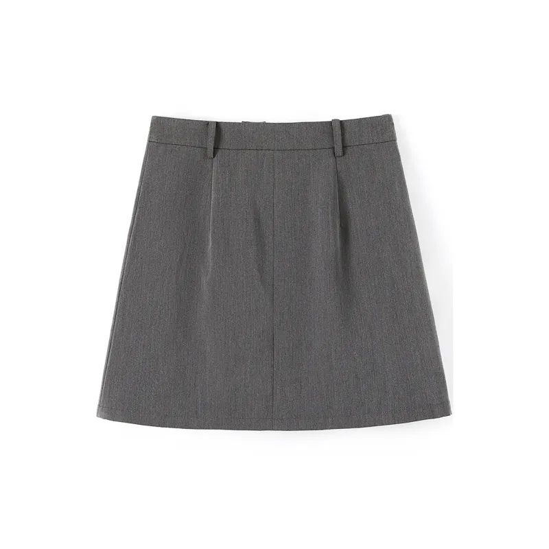 TOUCH Casual Short Skirts Women's Gray-1