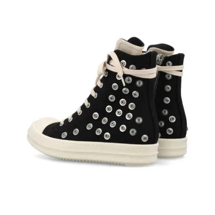 Rick Owens DRKSHDW High Top Skateboard Shoes Men's Black-3