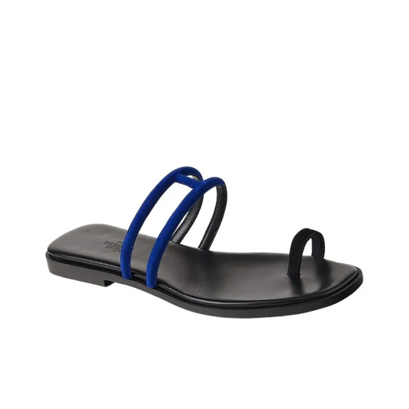 HERMES Georgia Slippers Women's Black-1
