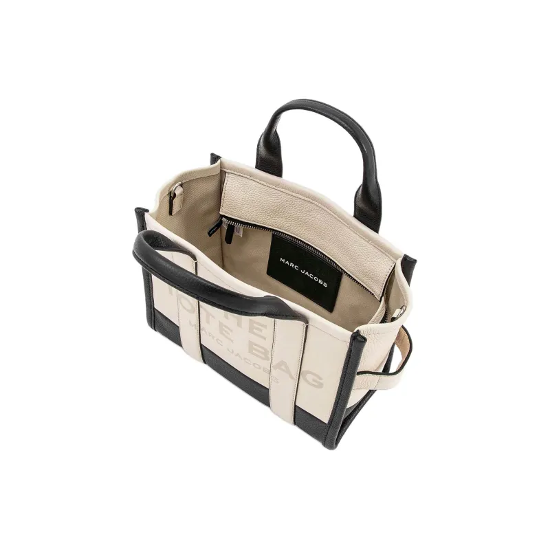 MARC JACOBS The Colorblock Small Tote Bag Black/Natural-4