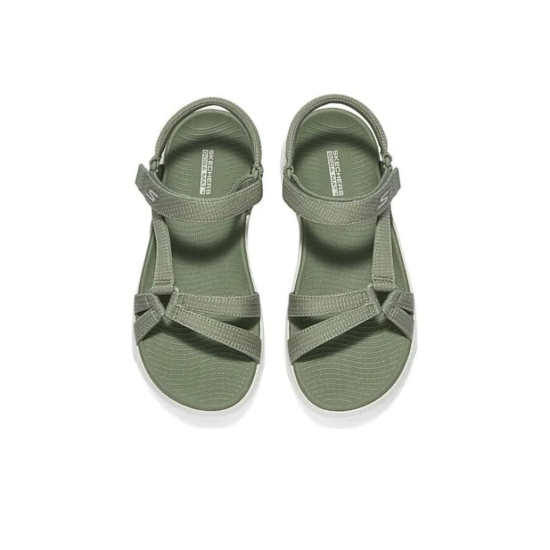Skechers Go Walk 5 Strap Sandals Women's Olive Green-3