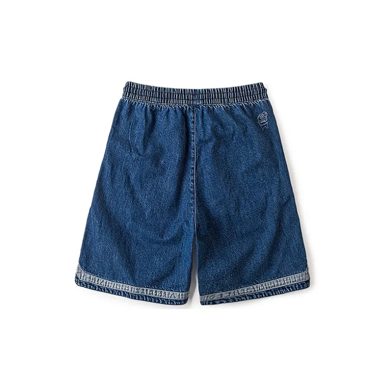Lee Little Liu Duck Co branded Model Denim Shorts Unisex Medium Blue-1