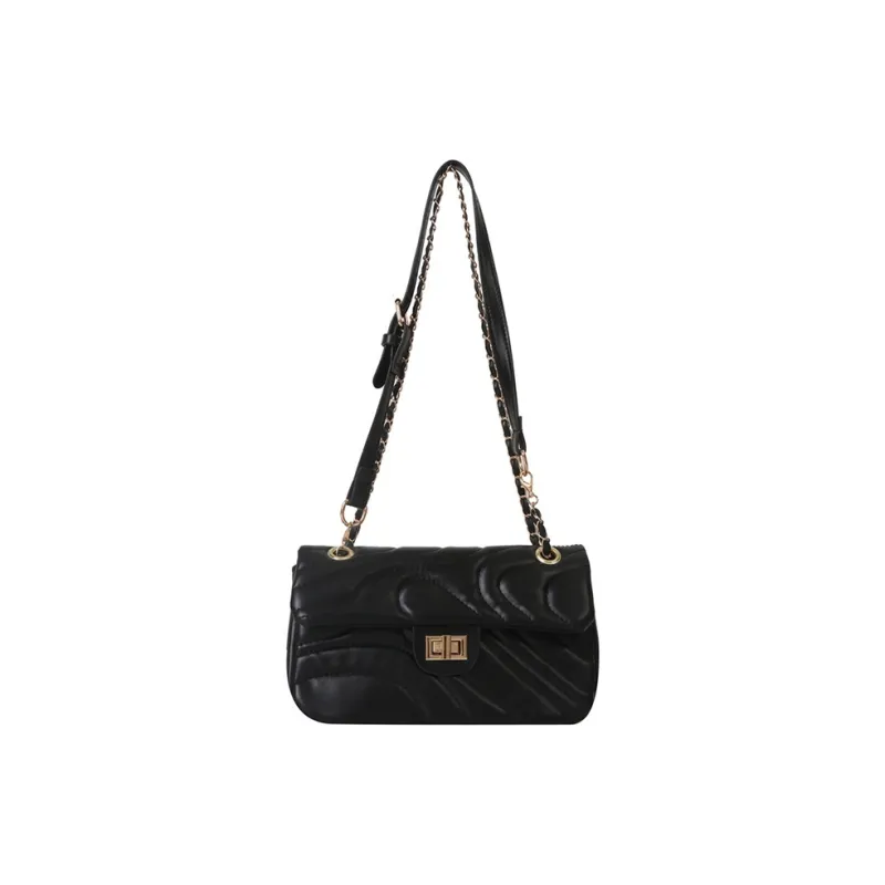 Jade En Plus Niche Texture PU Shoulder Bag, Crossbody Bag Regular Women's White/Apricot/Black-16