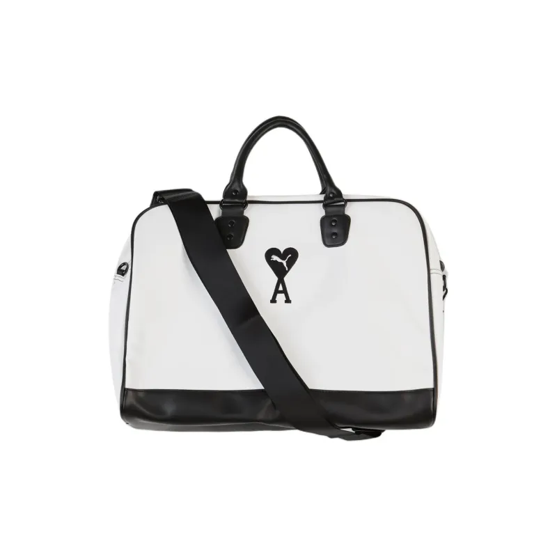PUMA AMI Collaboration Polyurethane Shoulder Bag, Crossbody Bag, Handbag Regular Unisex White-3