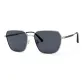 Silver Frame with Black Gray Lens