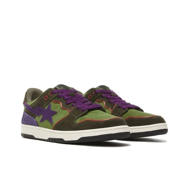 A BATHING APE Bape Sta Sk8 'Green Dark Purple'-3