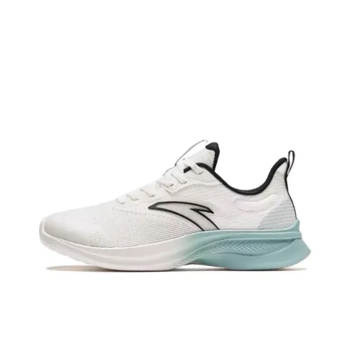 Anta Wear resistant And Lightweight Low Top Sprint Running Shoes Men's White Blue