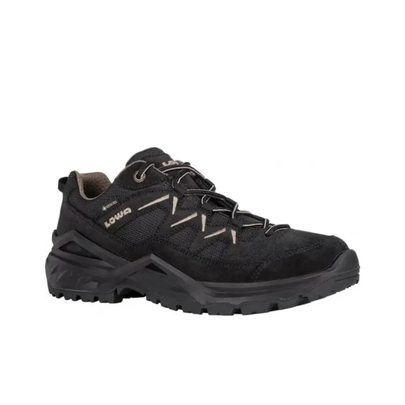 Lowa Sirkos Evo GTX LO Cushioning, Wear Resistant Low Top Hiking Shoes Men's Black-1