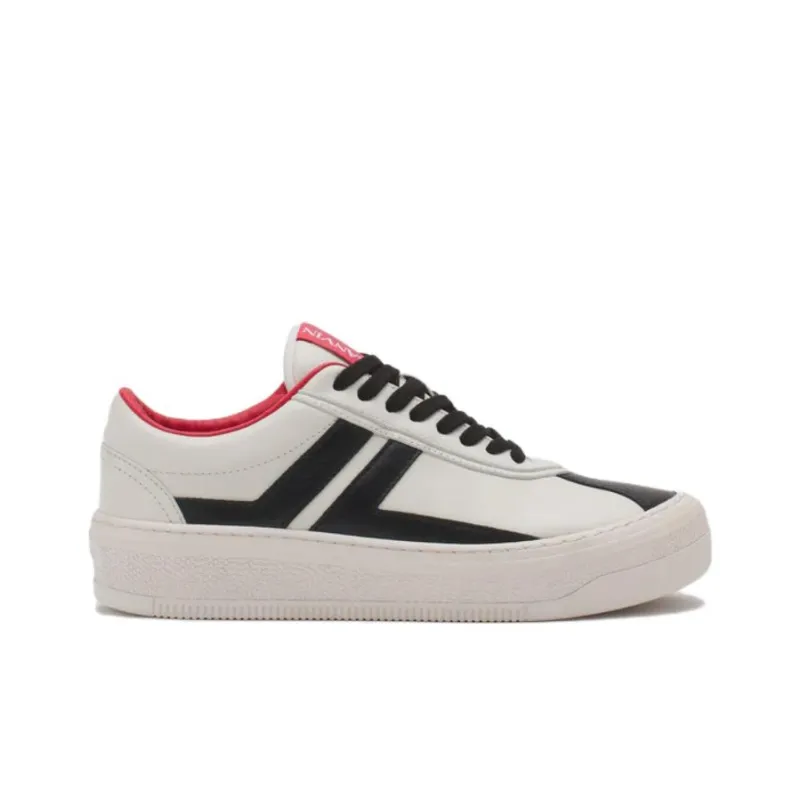 Lanvin Panelled Leather Sneakers-1