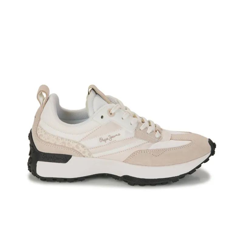 Pepe Jeans Lucky Print Low Top Casual Shoes Women's White Umber-5