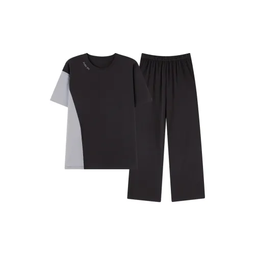 Pretty Lady Pajama Set Men's Black Gray