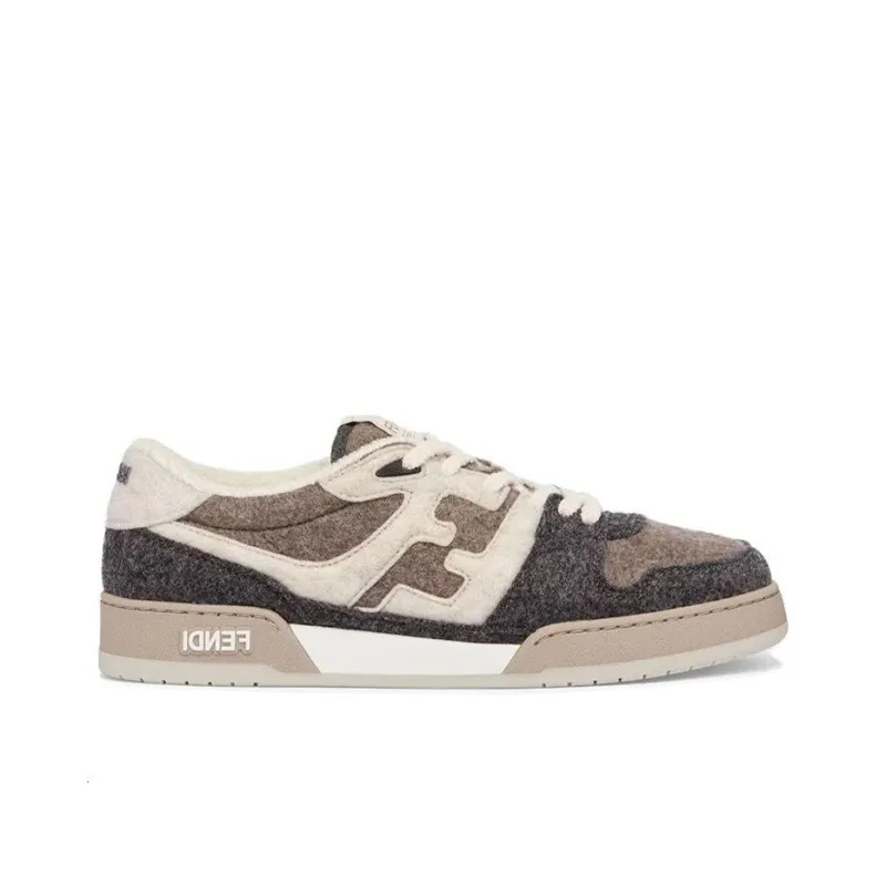 FENDI Cushioning Wear Resistant Low Top Skateboard Shoes Men's Brown-1