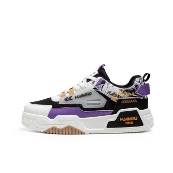 HUANQIU Non slip Lightweight Low Top Skateboard Shoes Men's