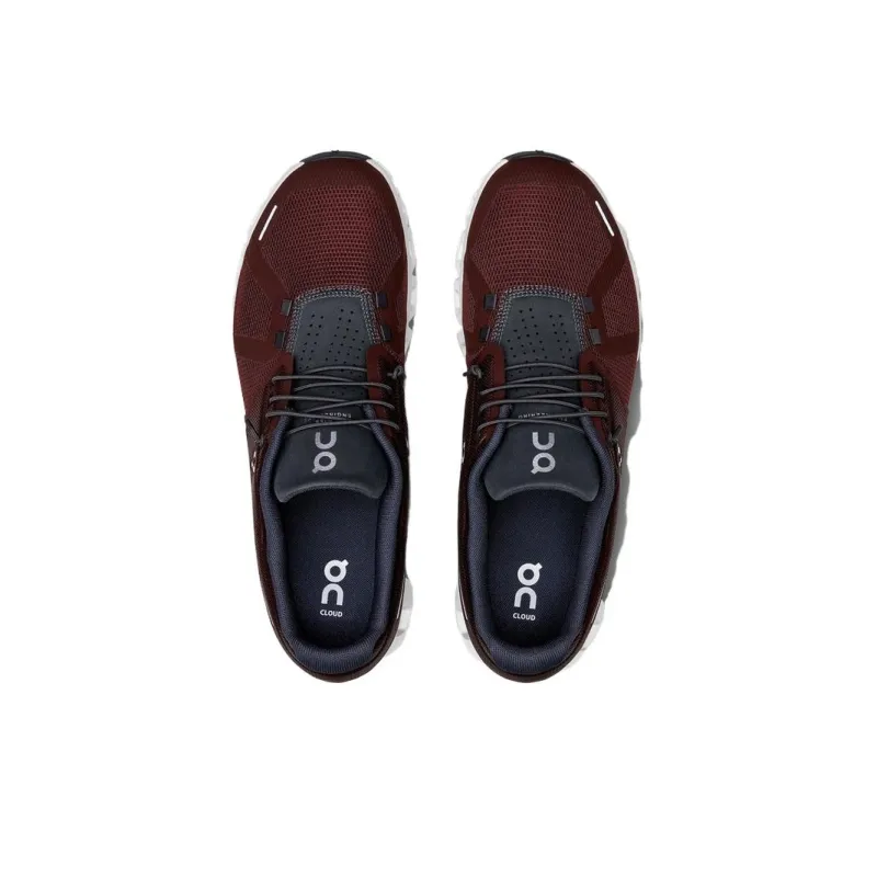 On Cloud 5 Anti Slip Wear Resistant Low Top Running Shoes Men's Brown-2