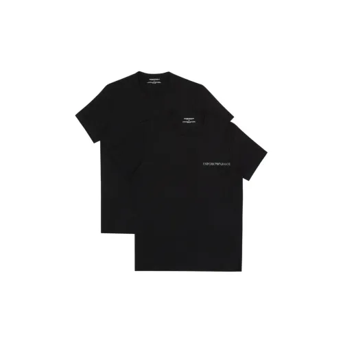 EMPORIO ARMANI T-Shirts Men Set Of 2 Black