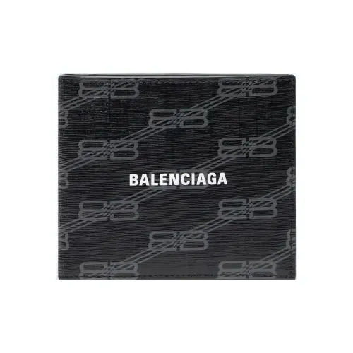 Balenciaga Polyurethane Wallet Men's Black