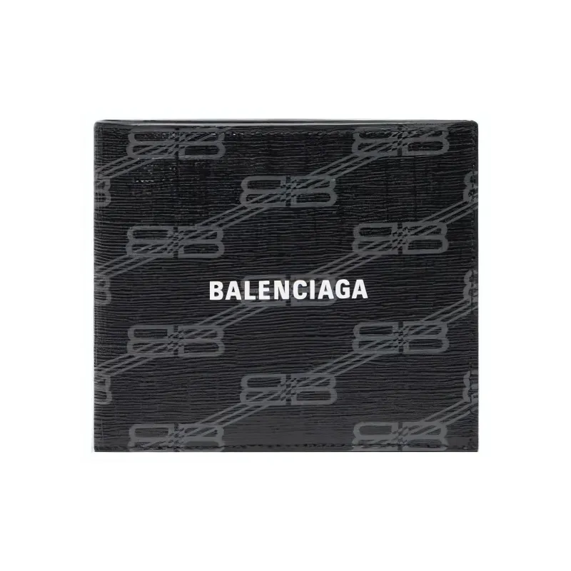 Balenciaga Polyurethane Wallet Men's Black-0