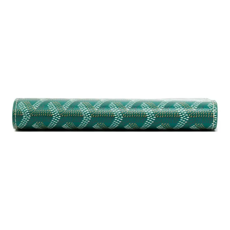 GOYARD Grenelle Cow Leather Card Holder Passport Holder Unisex Green-3