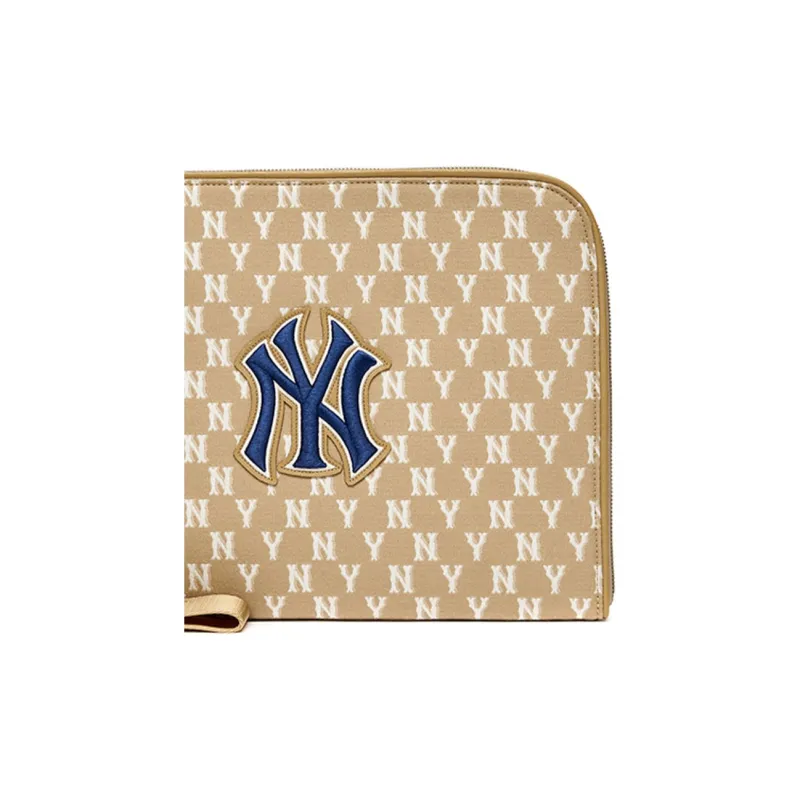 MLB Monogram Collection Polyester Wallets Clutches Regular Unisex Khaki-3