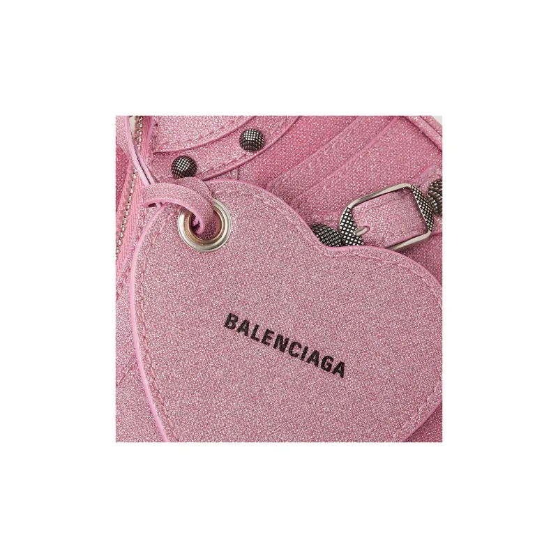 Balenciaga Le Cagole Canvas One Shoulder Handbag Crossbody Bag Extra Small Women's Pink-3