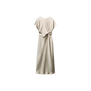 ZARA Short-Sleeved Dresses Women's Champagne