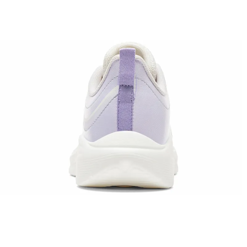 PEAK Cushioning Slip Resistant And Abrasion Resistant Low Top Sprint Running Shoes Women's Large White Light Purple-4