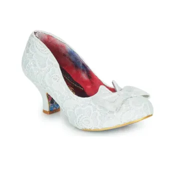 IRREGULAR CHOICE Dazzle Razzle Chunky Heel High Heels 6cm Women's White