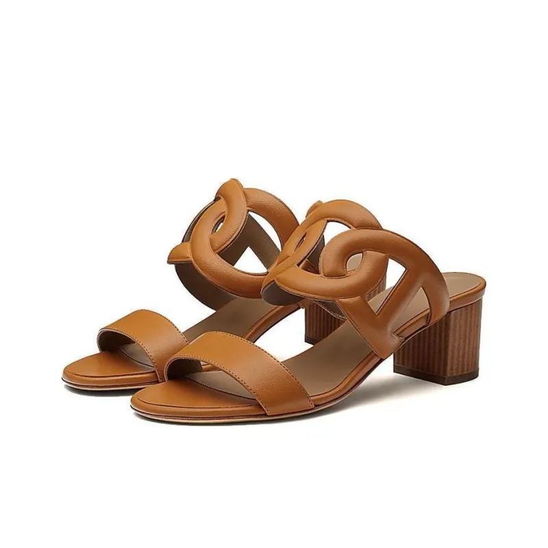 HERMES Bikini Stylish Sandals Women's Gilded Beige-2