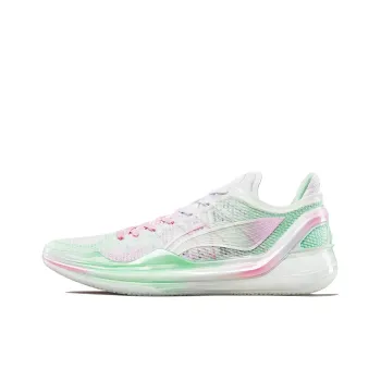 LINING Blade 4V2 Basketball Shoes Men Low Top Standard White/Cooling Green
