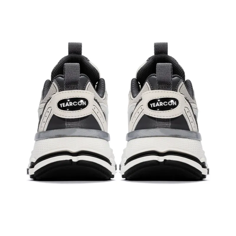 YEARCON Chunky Sneakers Women's Low Top Navy Blue/White, Milk White/Mocha Gray-3