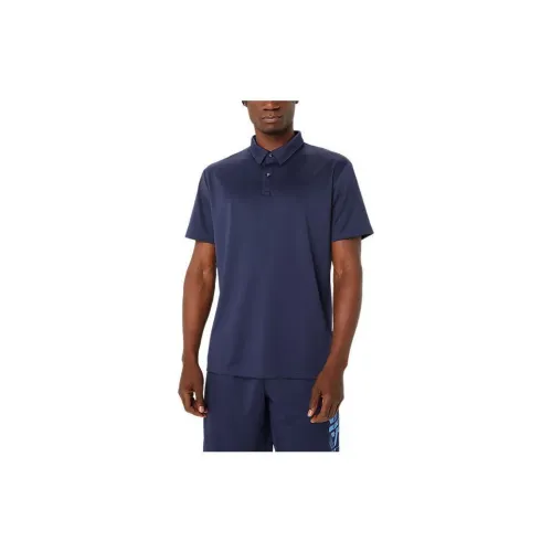 Asics HEX GRAPHIC DRY Polo Shirts Men Blue