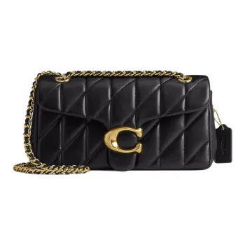 COACH Tabby Sheepskin Crossbody Bag Shoulder Bag Medium Size Women's Black