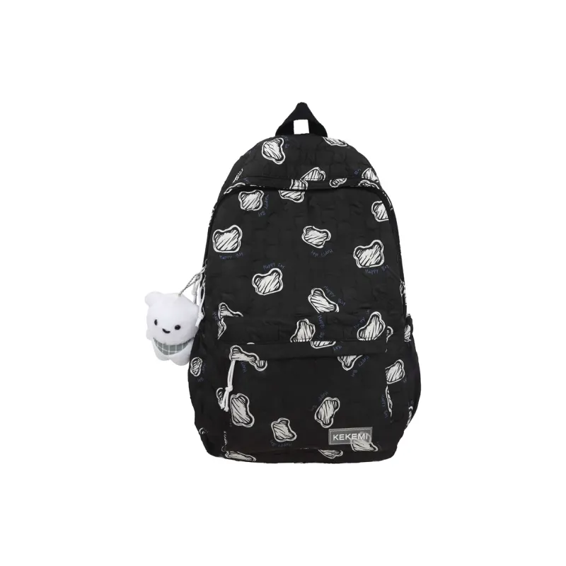 FAMAN Nylon Backpack Regular Unisex Pink+Charm/White+Charm/Purple+Charm/Black+Charm/Green+Charm/Blue+Charm-8