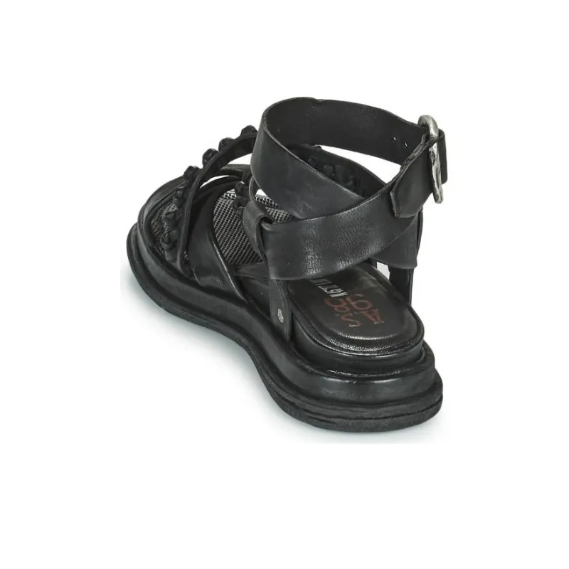 AirStep POLA CROSS Roman Sandals 1cm Women's Black-11