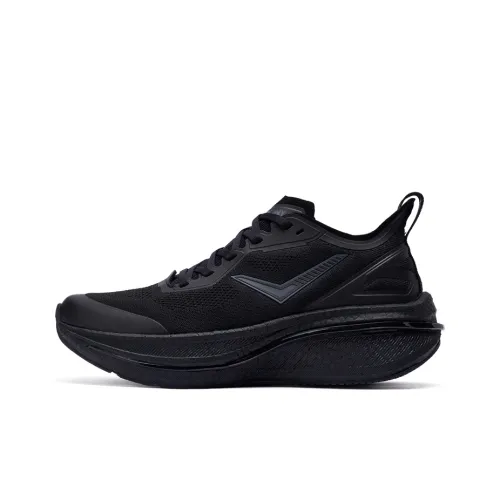 PONY Cushioned Slip-Resistant Lightweight Low-Top Running Shoes Unisex Black