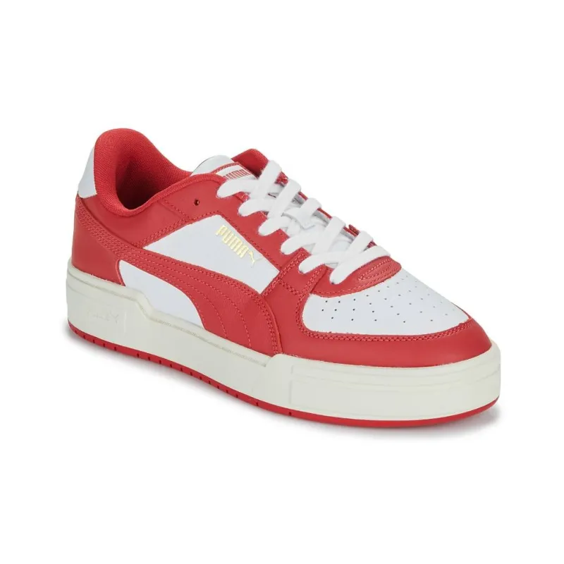 PUMA Ca Pro Classic Cushioning Wear Resistant Low Top Skateboard Shoes Men's Red White-2