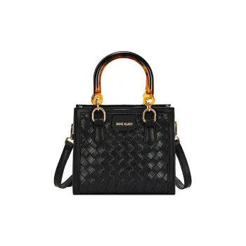 JANE KLAIN Synthetic Leather Shoulder Bag Crossbody Bag Regular Women's Black/Brown