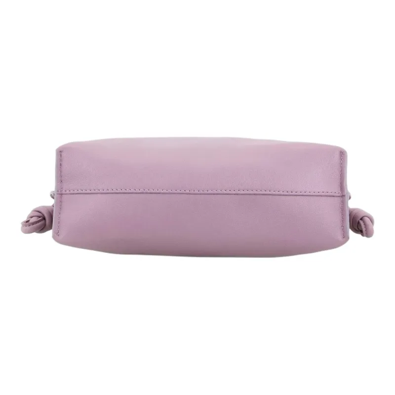 LOEWE Flamenco Cow Leather One Shoulder Crossbody Clutch Mini Women's Pink Purple-4