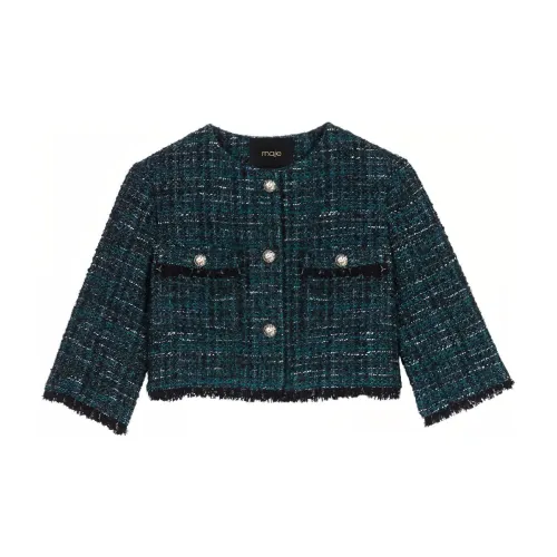 Maje Cropped Tweed Jacket