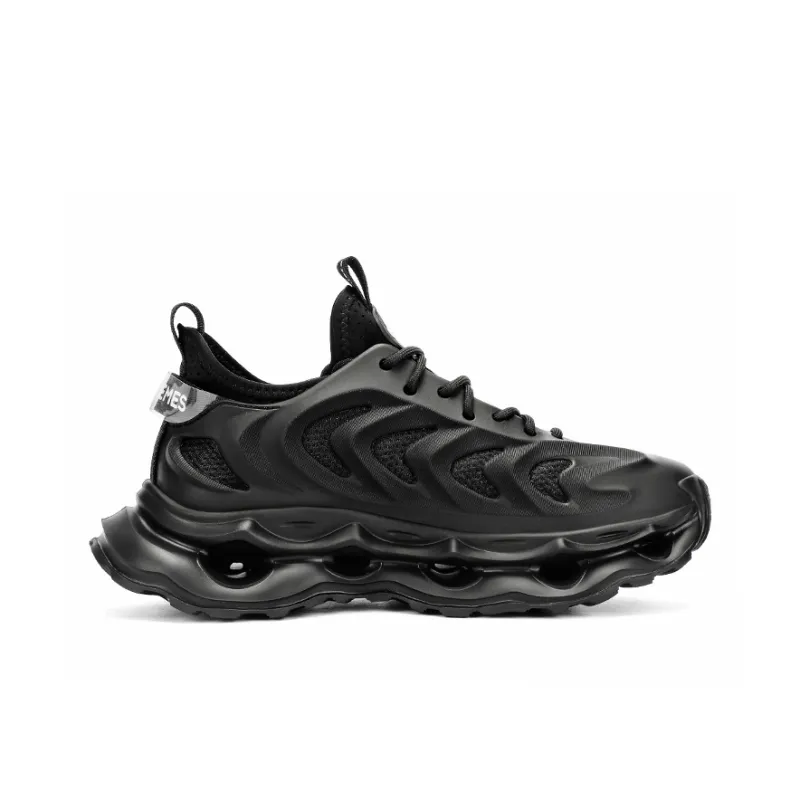 BOIGEMES Low Top Chunky Sneakers Men's Black-1