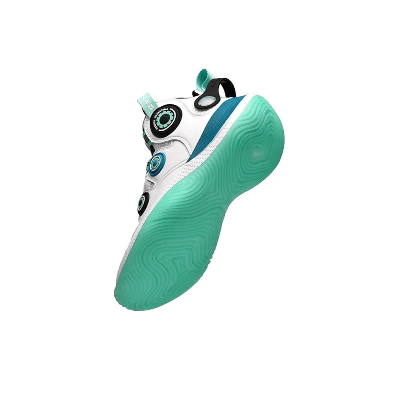 IVERSON Wear-resistant And Lightweight High-Top Kids' Slip-on Basketball Shoes Unisex Glow In The Dark Black White Red-8