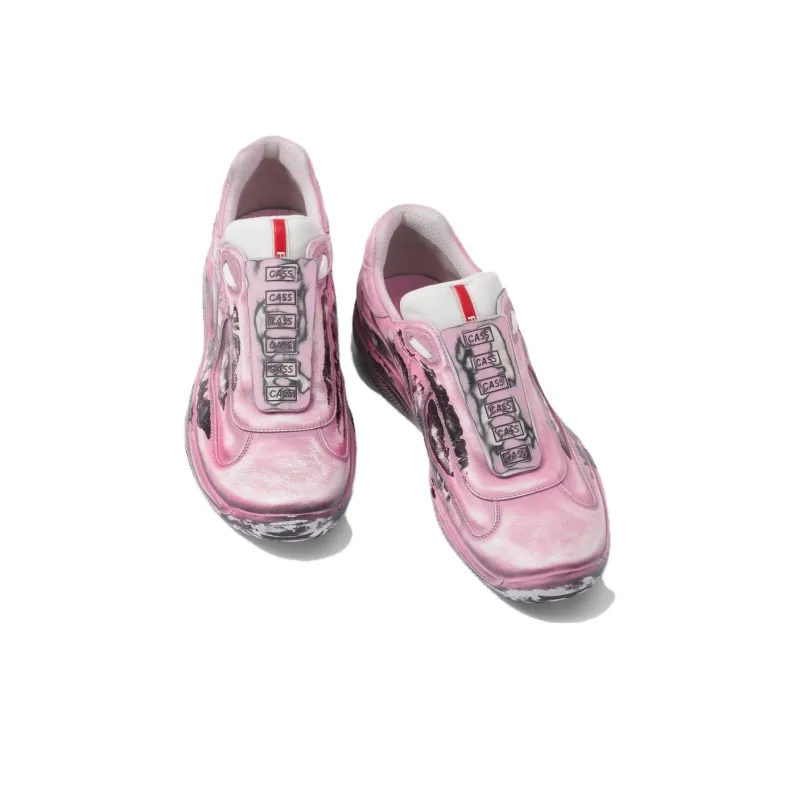 Cass x PRADA D3cay Cushioning Anti-Slip And Wear-Resistant Low-Top Casual Shoes Unisex Light Pink-3